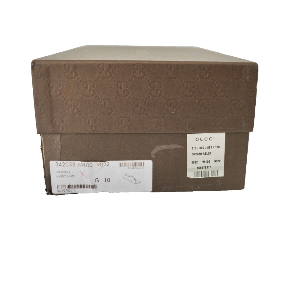 NIB GUCCI LEATHER  MENS LOW TOP SNEAKERS - Picture 7 of 7